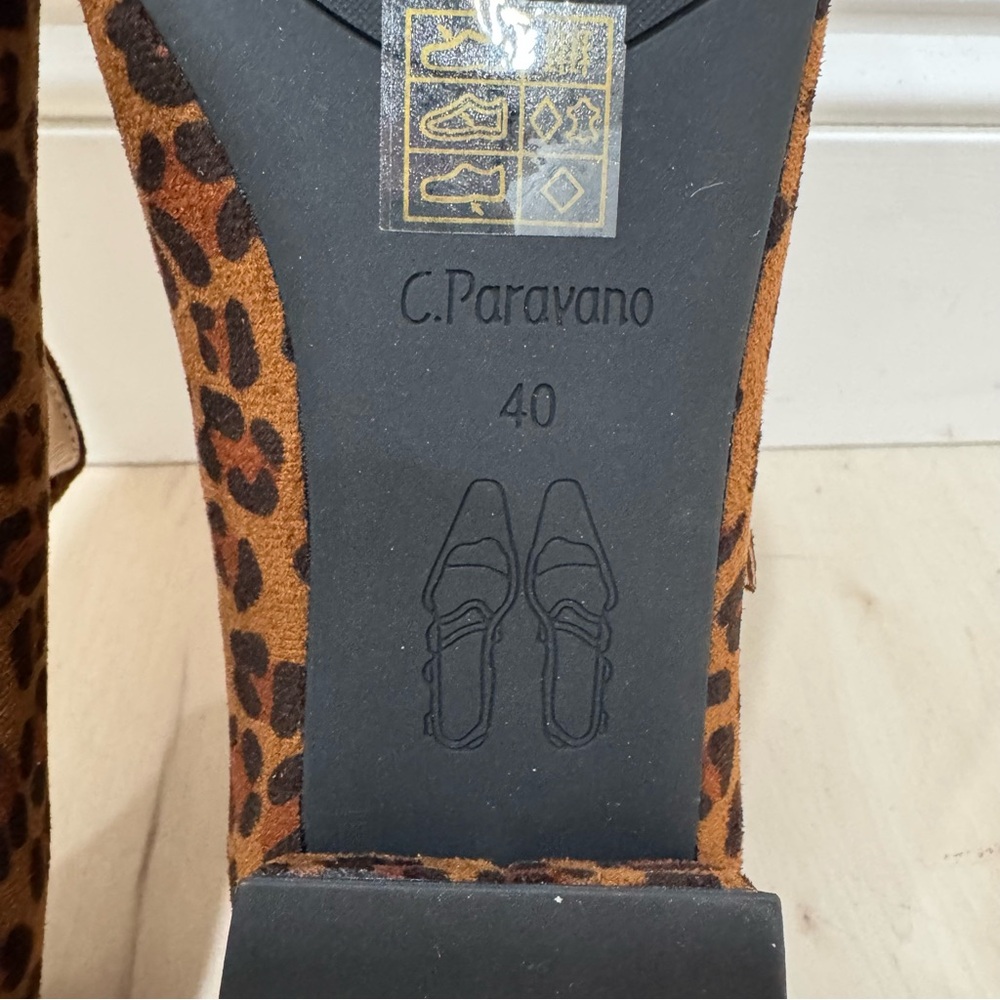 Caparros Leopard Print Mary Jane Flats - Tan/Black - Picture 16 of 16